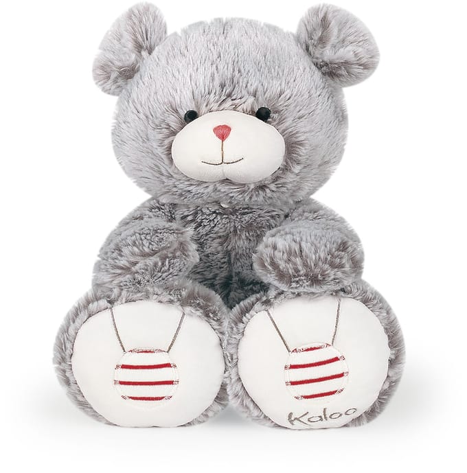 Kaloo knuffelbeer groot grijs - pluche speelgoedbeer 38 cm.