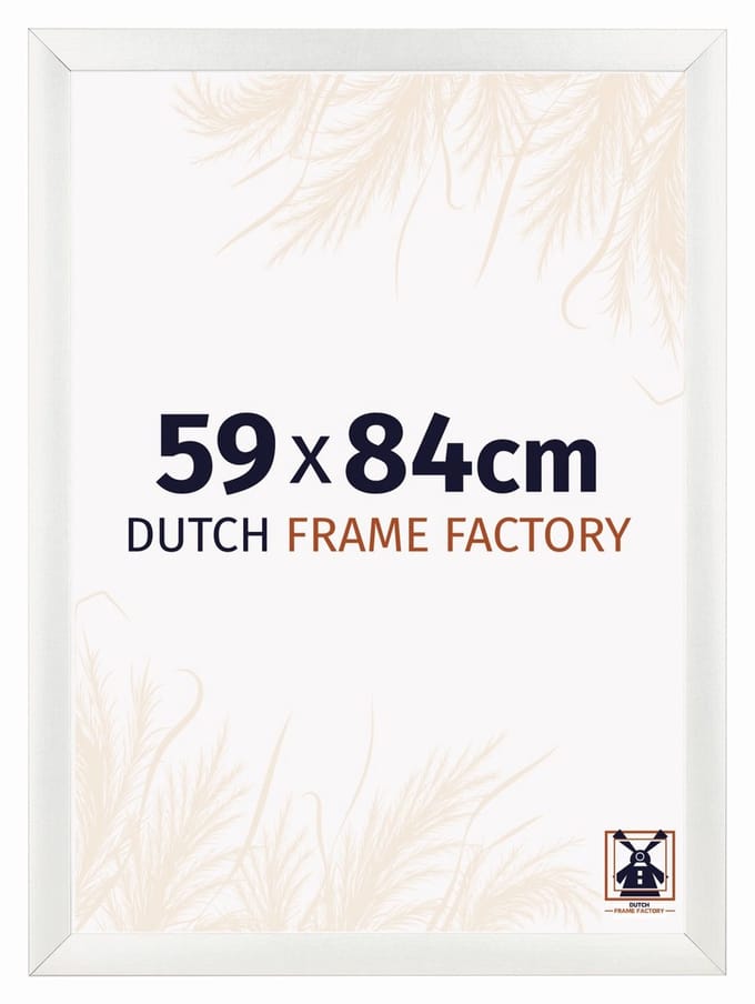 Fotolijst 59x84 cm - MDF - Wit Geveegd - Praag