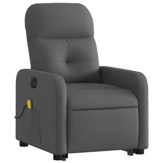 vidaXL - Sta-op-massagestoel - elektrisch - verstelbaar - stof - donkergrijs