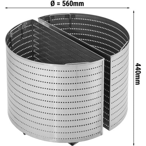 GGM Gastro (2 stuks) 1/2 mand voor kookketel - 150 Liter zilver