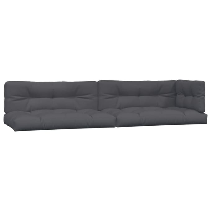 vidaXL - Palletkussens - 5 - st - stof - antracietkleurig