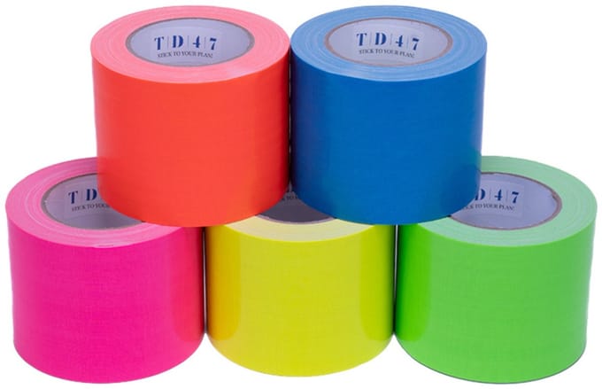 TD47 Gaffa Tape Fluor Deal (5 rollen / 100mm)