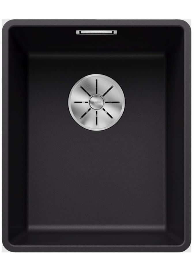 inbouwspoelbak 40cm silgranit subline 320-f zwart - blanco - 525982