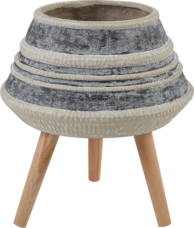 ATHAEA - Bloempot - Beige/Grijs - Magnesium