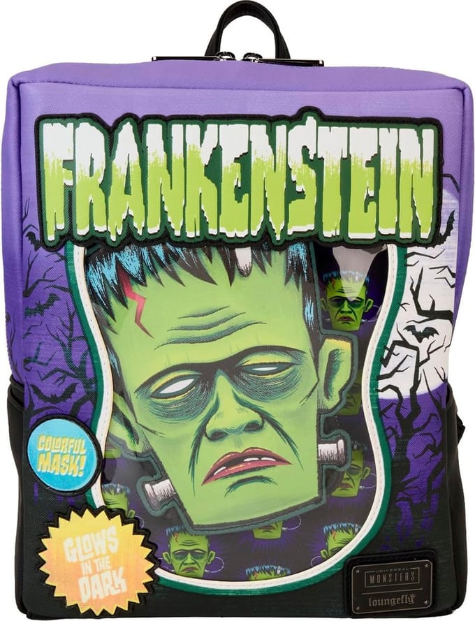 Mini rugzak Loungefly Universal Monsters Frankenstein Neon Mask