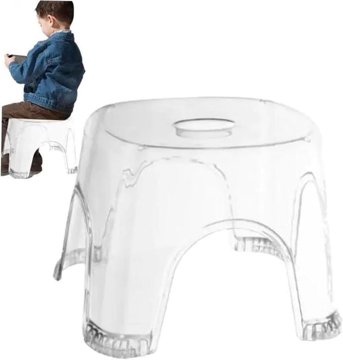Douchekruk Plastic - Badkamer Krukje - Veilig Douchen - Waterdicht Antislip - 30 x 27 x 26 cm - Transparant