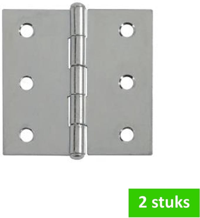 i-FIX scharnier met vaste pen | 60 x 60 mm | verzinkt | 2 STUKS