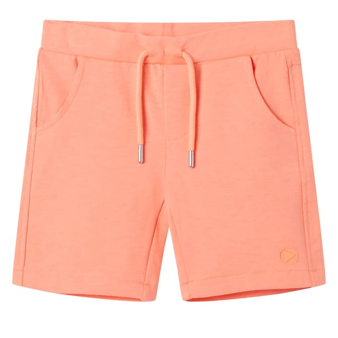 vidaXL - Kindershorts - met - trekkoord - 128 - neonoranje