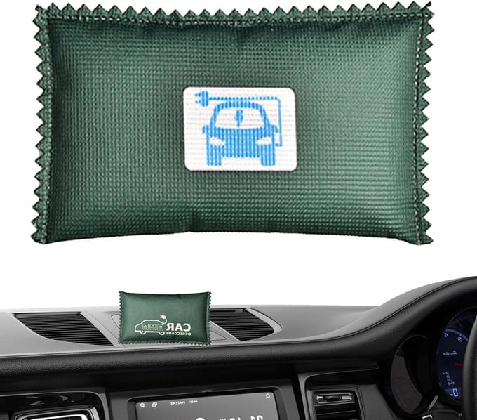Luchtontvochtiger Zakken - Vochtabsorberend - Auto Interieur - Kleurindicator - 13 x 8 cm - Grijs