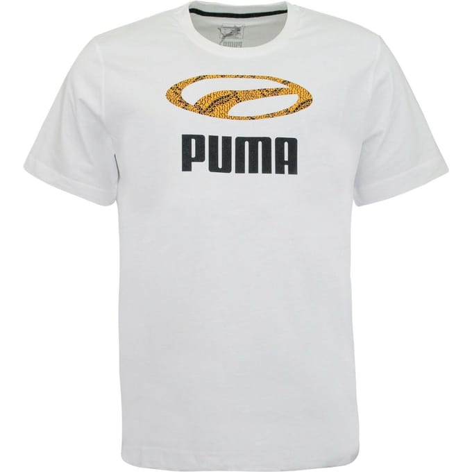 Puma Snake Pack Graphic Heren Tee Casual Merk Top Wit 579910 02