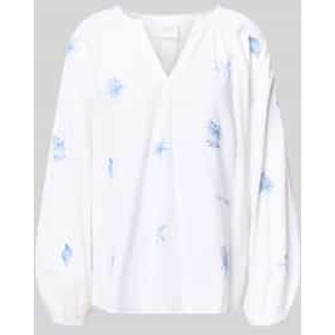 regular fit tuniekblouse met stitchings en V-hals