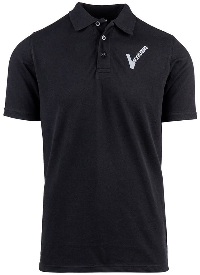Fostex Polo Shirt beveiliging V-logo zwart S