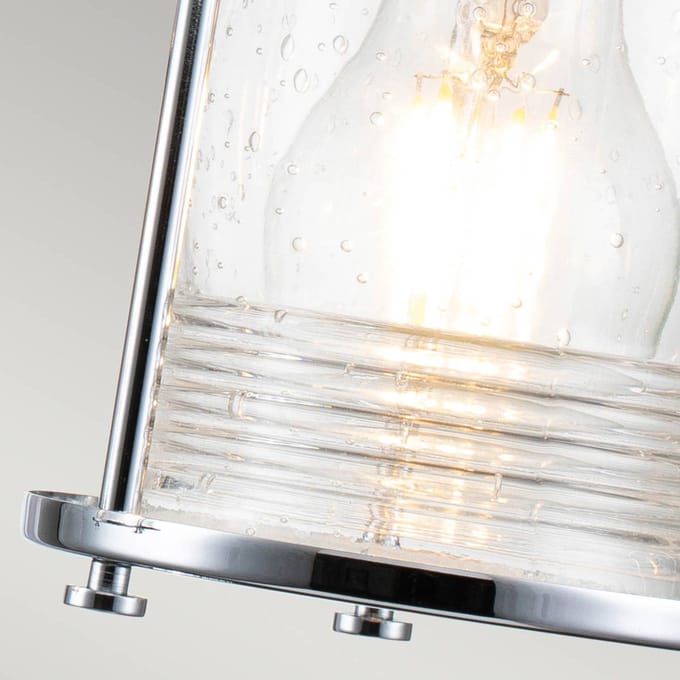 Kichler LED Badkamerarmatuur Ashland Bay | 3X E27 Max 60W | IP44 | Polished Chrome