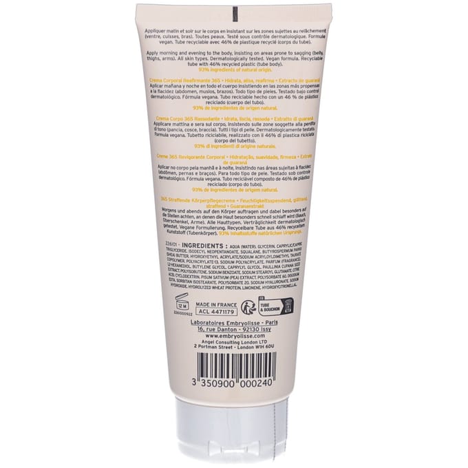 Embryolisse 365 Verstevigende Lichaamscrème 200 Melk