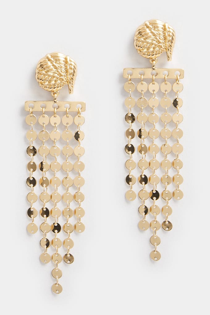 Yours Statement Oorhangers Met Schijfjes In Goudsize One Size