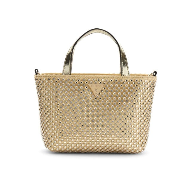 GUESS handtas schoudertas Tasmin Mini Tote Gold goudkleurig