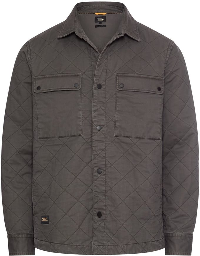 camel active Overshirt met ruitjespatroon - Maat menswear-M - Grafietgrijs