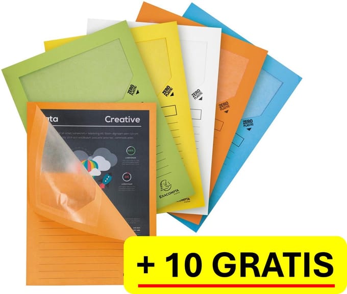 Exacompta Forever venstermap L-model - 5 pastel kleuren - 25+10 gratis