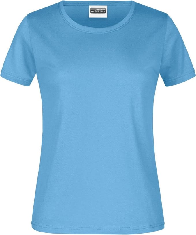 James And Nicholson Dames/dames Basic T-Shirt (Hemelsblauw)