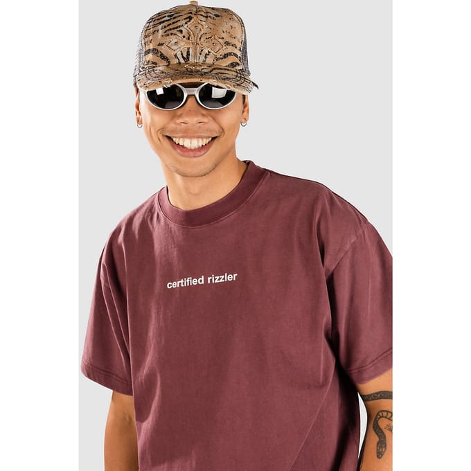 A.LAB Brainrot Certified Rizzler Boxy T-Shirt rood