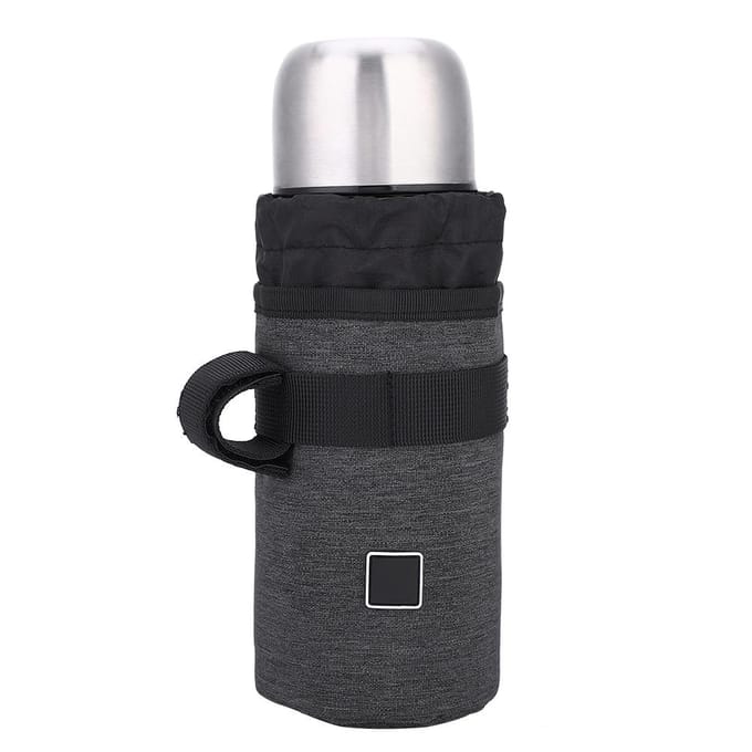 Fiets Waterfles Houder Tas Draagbaar Fiets Ketel Isolatie Kooi (Donker grijs) black
