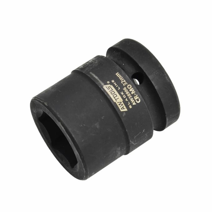 AWTools Black Line - Korte Dopsleutel - 36 mm - 1 Inch - CrMo Staal