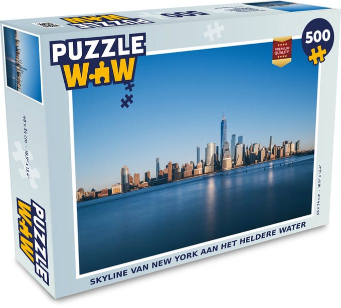 Puzzel New York - Skyline - Blauw - Legpuzzel - Puzzel 500 stukjes