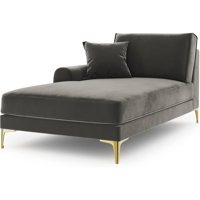 Chaise longue Madara links velvet | Mazzini Sofas