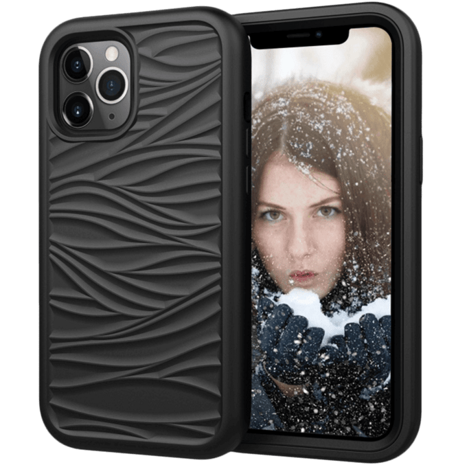 Mocaa iPhone 12 Pro Max Grip Full Body Hoesje Zwart