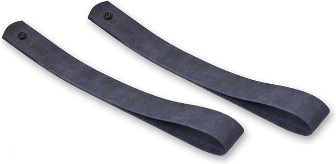 Leren plankdragers antraciet 2 stuks - Leren plankdragers - Leren plankdragers zwart