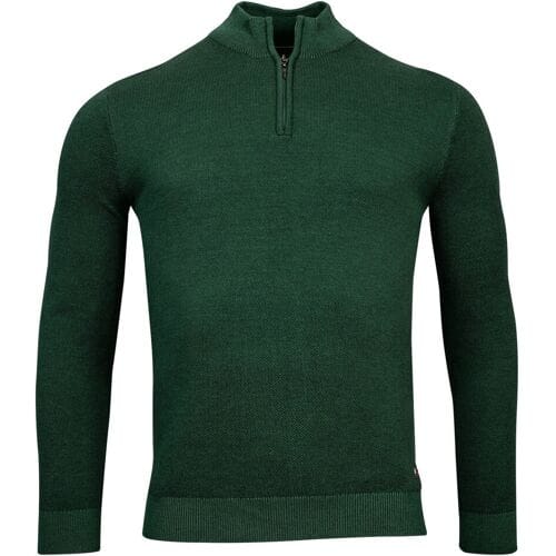 Baileys Trui Half Zip Allover Plated 2-Tone Jacquard Groen / male