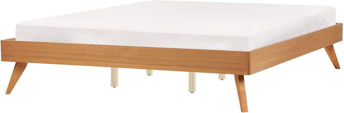 BERRIC - Tweepersoonsbed - Lichthout - 180 x 200 cm - MDF