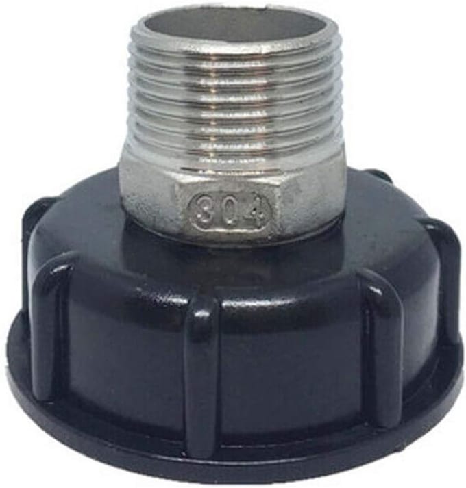 IBC Adapter, 1" S60x6 Thread IBC Tank Adapter Tap Connector Replacement Valve Fitting for IBC Garden Water Containers - ShopVlot