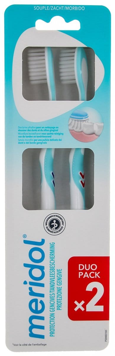Meridol Duo-Pack Zachte Tandenborstels (Kleur : Blauw)