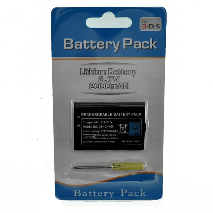 Oplaadbare lithium-ionbatterij voor Nintendo 3Ds 3,7 V 2000 mAh