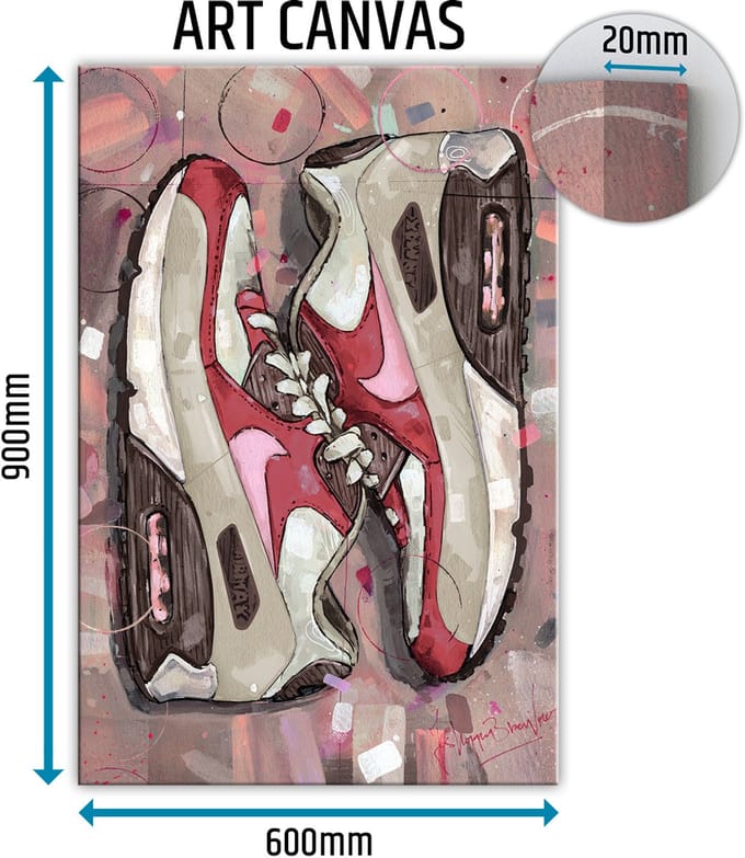 Sneaker canvas Bacon 60x90 cm