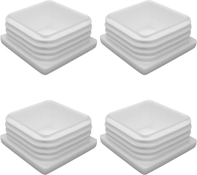 Slat Stops - Pipe Covers - Meubels Beschermen - UV-bestendig - 40 x 40 mm - Wit