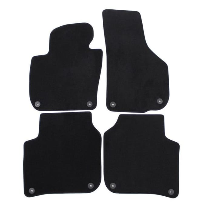 Tapis de sol - Skoda - Superb 2 - 2008-2014 - 4 pièces - Renforcé sous les pédales - Antidérapant noir