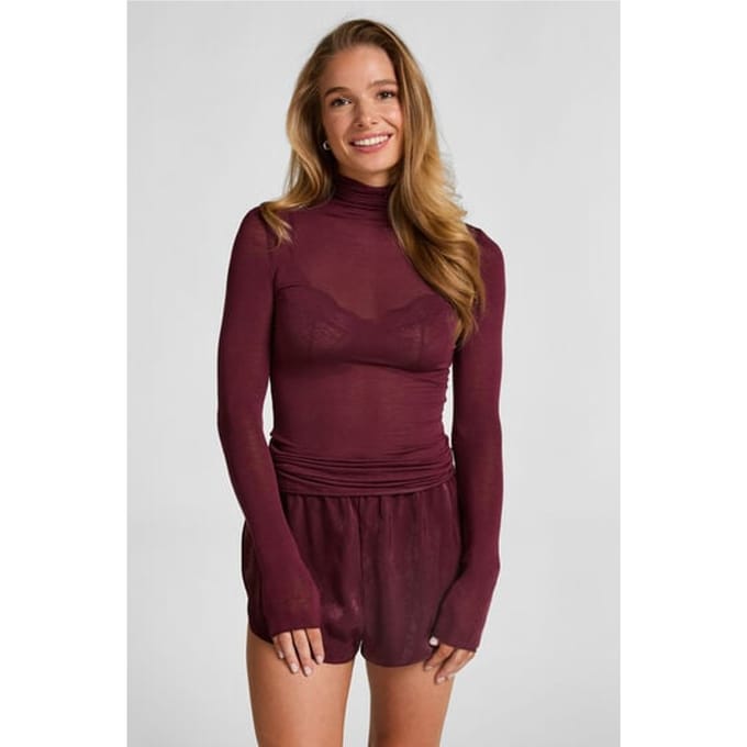 Hunkemöller super soft Turtleneck shirt with Cashmere Paars
