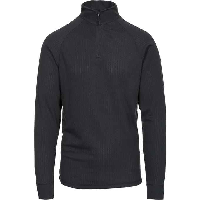 Trespass functioneel ondergoed Wise360 - Baselayer-top voor volwassenen met 1/2 rits, zwart