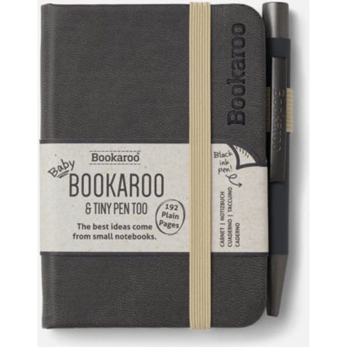 Bookaroo A7 Notebook & Pen - Charcoal