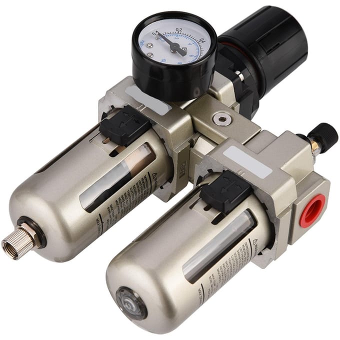 1 stuks AC3010‑03 Aluminiumlegering Perslucht Drukregelaar Vangst van Vocht Waterfilter 3 8