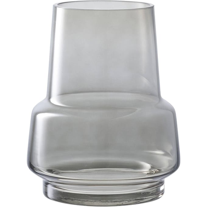 Vaas - glas - gerookt grijs - ø15x19 cm