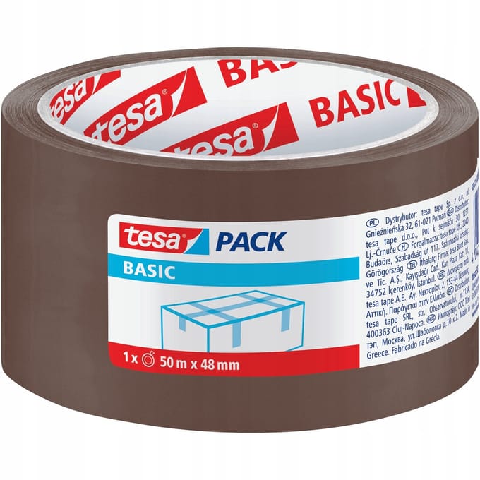 Tesa Pakking Tape Bruin Acryl 50m x 48mm - Sterk & UV-bestendig