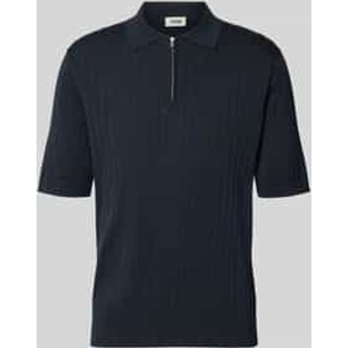 regular fit poloshirt met korte ritssluiting