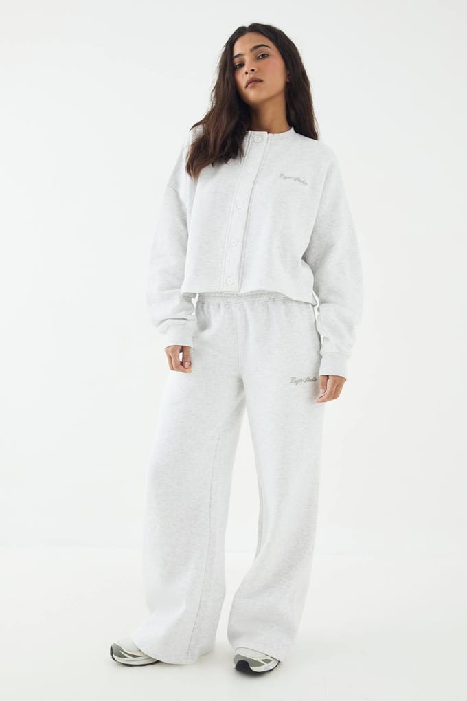 Dames DSGN Studio Script Straight Leg Jogger | Asgrijs | Maat: Small