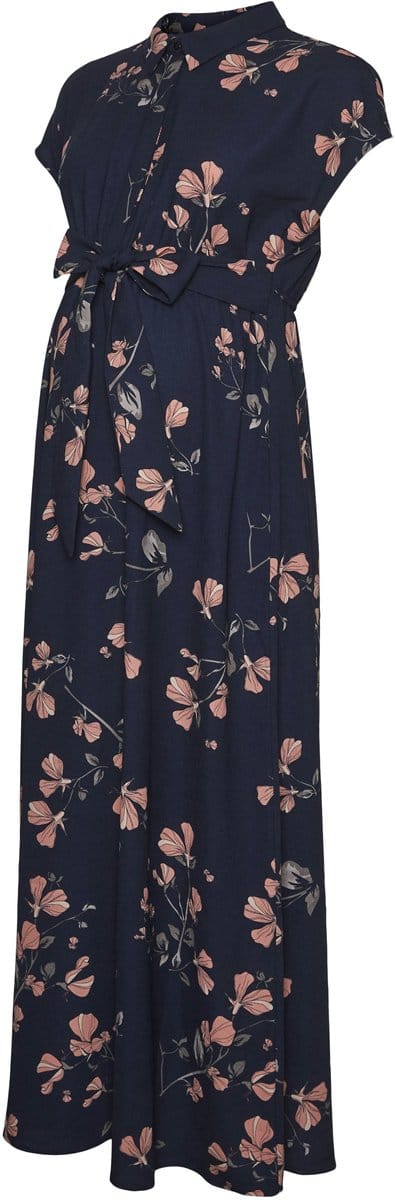 VERO MODA MATERNITY - VMMNEWHALLIE S/S LONG TIE DRESS EXP GA - Dames - Maxi jurken