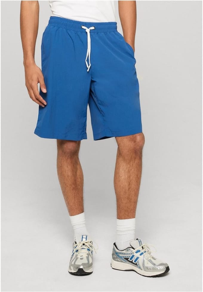 Urban Classics - Board Shorts With Patched Stripe Zwemshorts - S - Blauw
