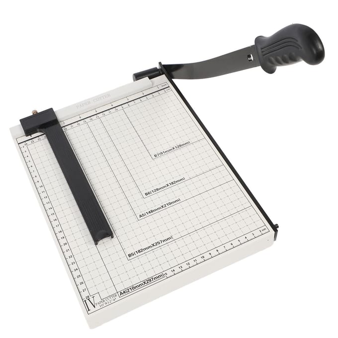 A4 Papiersnijder Nauwkeurige Schalen Efficiënte Multifunctionele Professionele Papiertrimmer Papiersnijder white