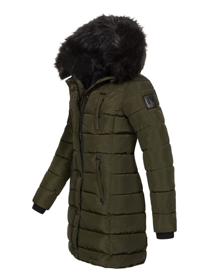 Navahoo dames lange winterjas Lotusblüte Princess – Warm & Elegant